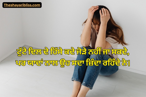 Broken Heart Shayari in Punjabi 2 Lines