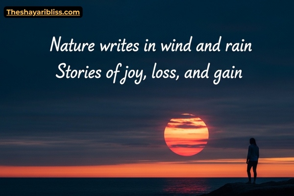 Nature Shayari in English​ 2 Line