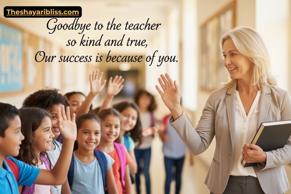 Teacher Farewell Shayari in English