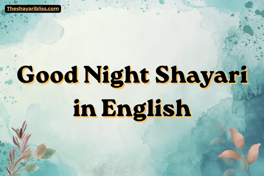 Good night shayari in english