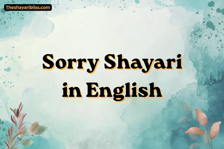 Sorry Shayari in English